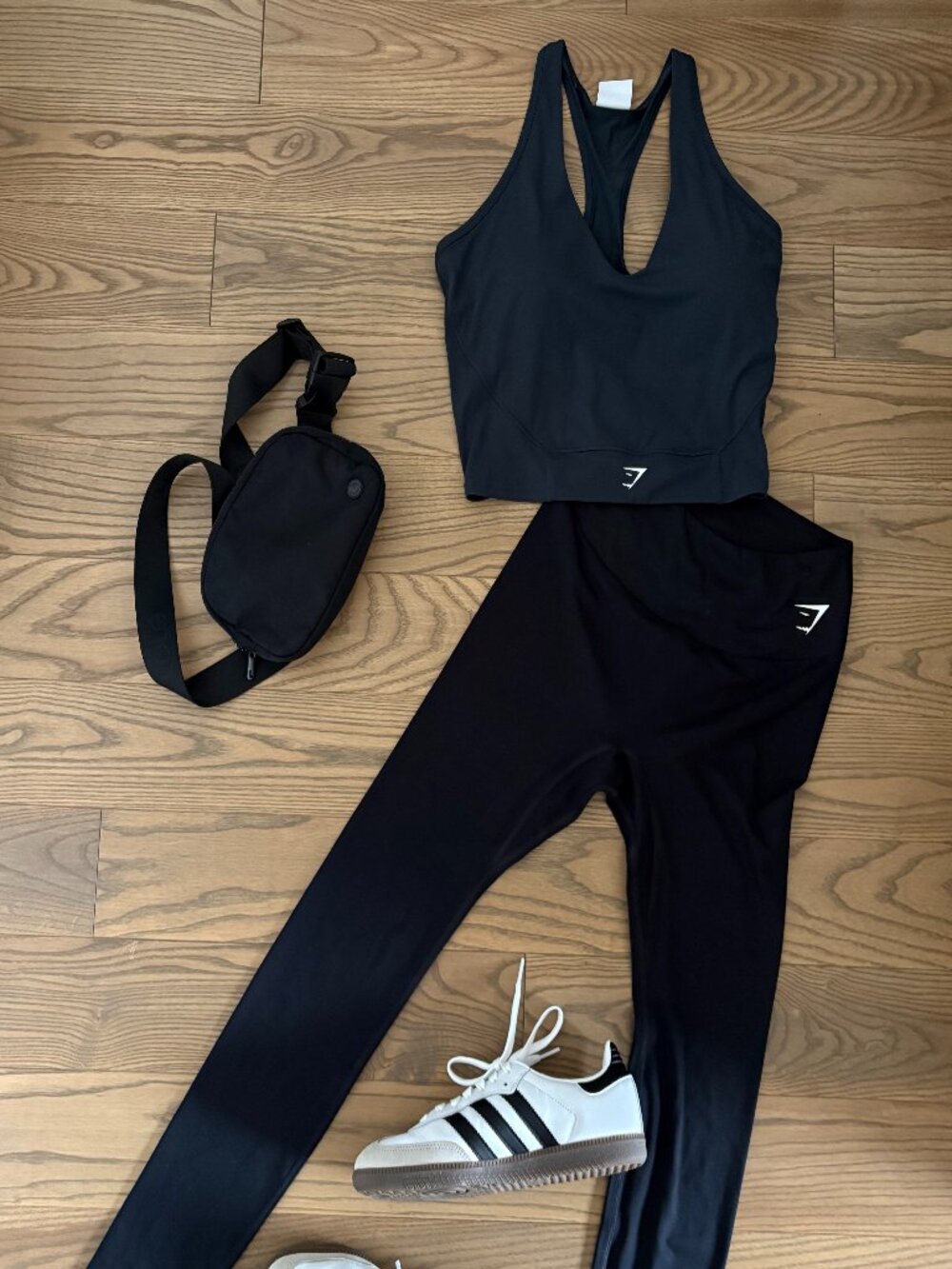 GYMSHARK Midi Tank in Onyx Grey, NWOT
